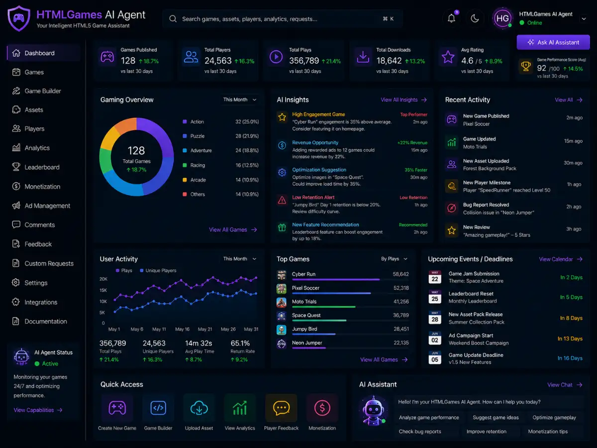 htmlgames.app AI HTML games app — HTML games app preview
